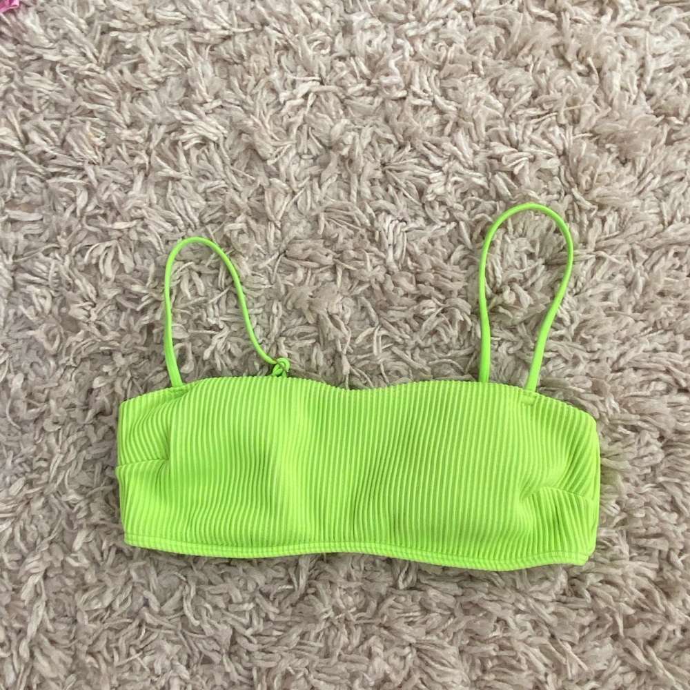 green hollister bikini top